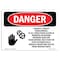 Signmission OSHA Danger Sign, Lockout Tagout Paddlewheel At, 10in X 7in Decal, 7" W, 10" L, Landscape OS-DS-D-710-L-2432 - alternate 1